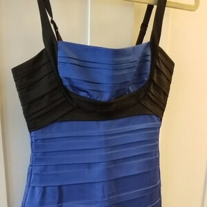 NWT BCBG Navy Blue Colorblock Dress NEW
